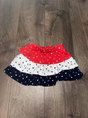 jumping beans Red White Navy Star Tiered Skirt